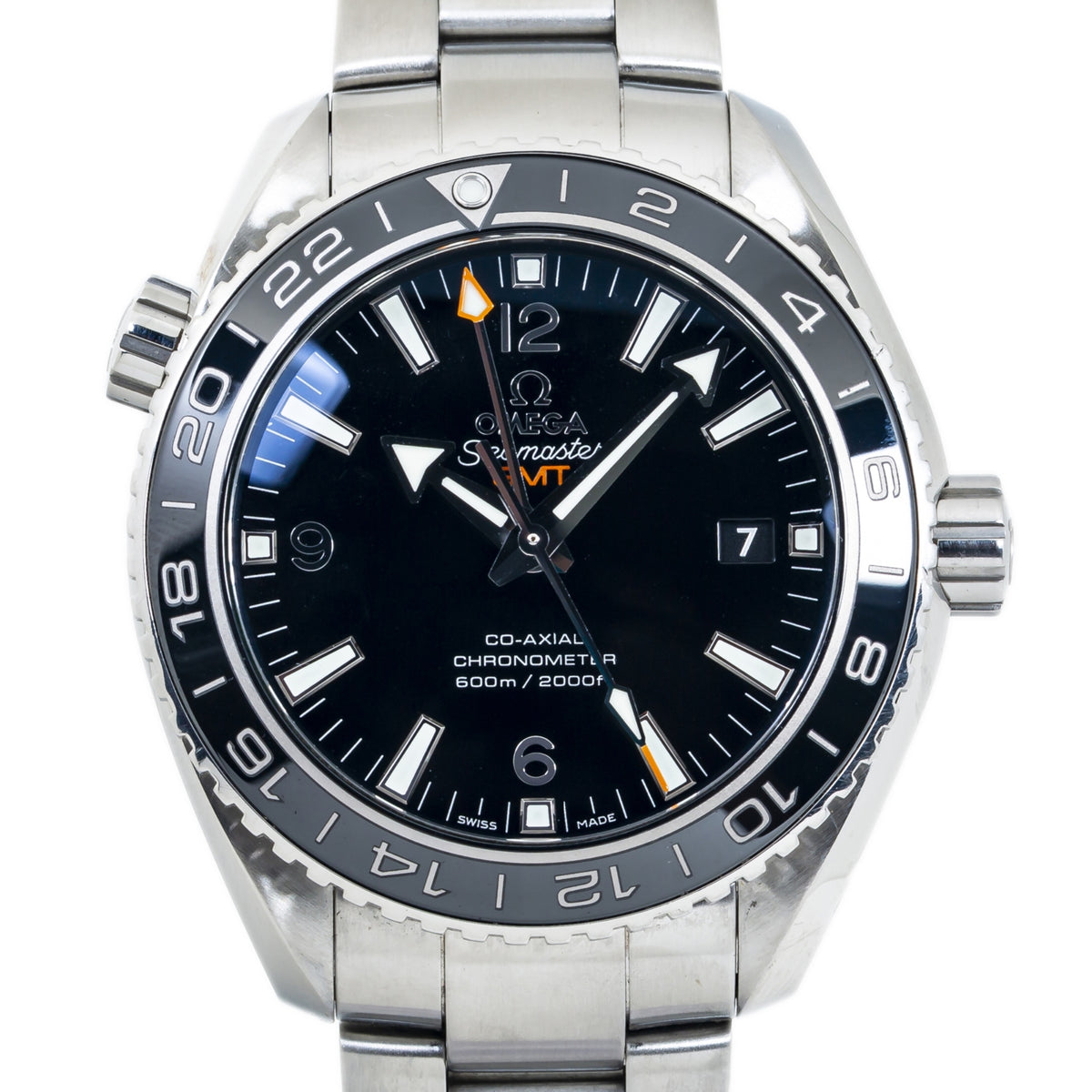 Omega Seamaster GMT Planet Ocean 232.30.44.22.01.001 Ceramic Watch 44mm Complete