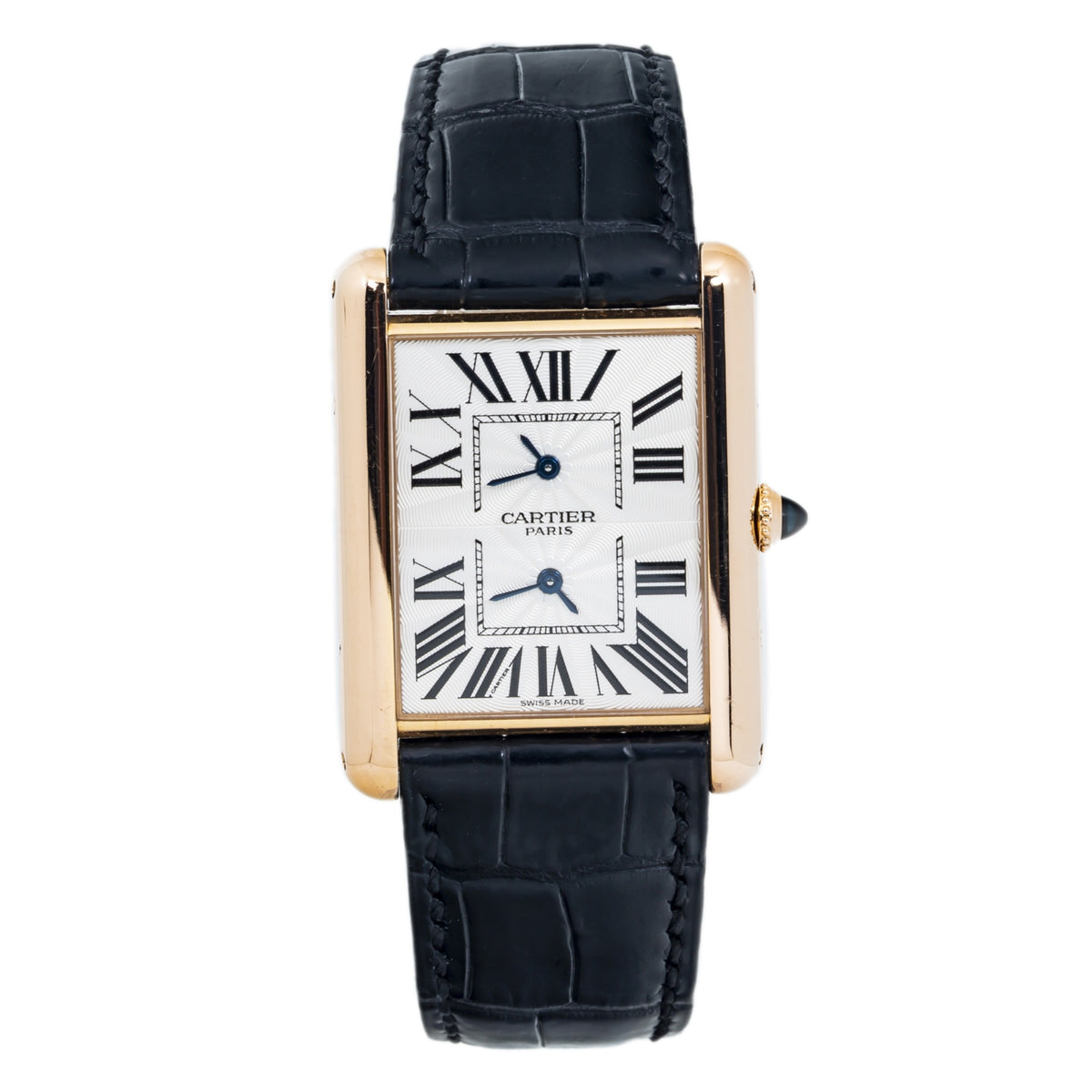 Cartier Tank Dual Time CPCP 2916 Limited Edition Rose Gold Manual Watch 30x30mm