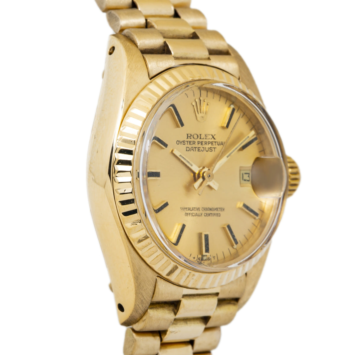 Rolex DateJust 6917 Automatic 18k Yellow Gold President 25mm Ladie's Watch