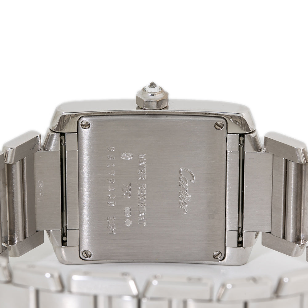 Cartier Tank Francaise 2491 WE1018S3 White Gold FactoryDiamond Box&Paper 25x30mm