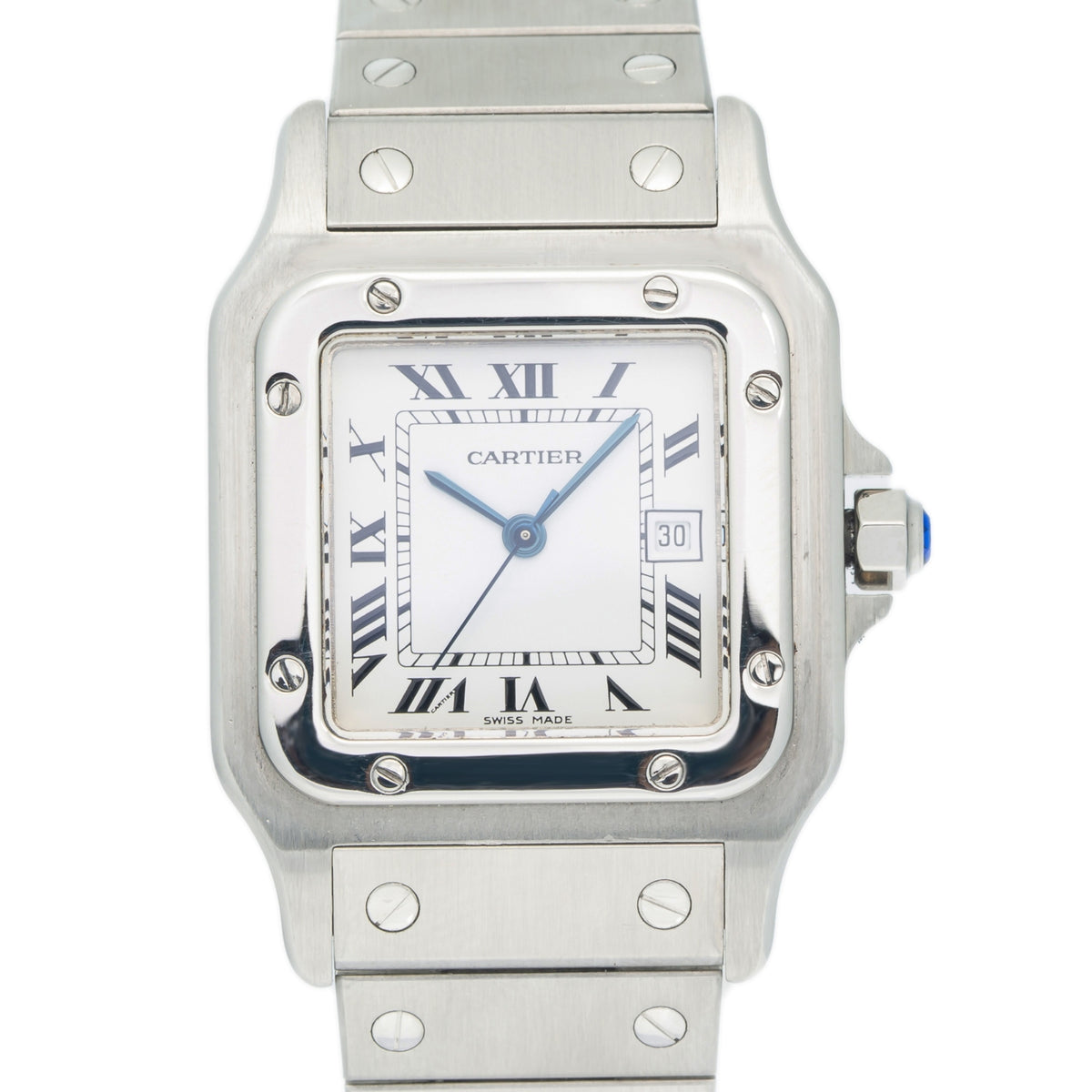 Cartier Santos 2960 MINT Vintage 1980's Automatic Stainless Steel Watch 29mm