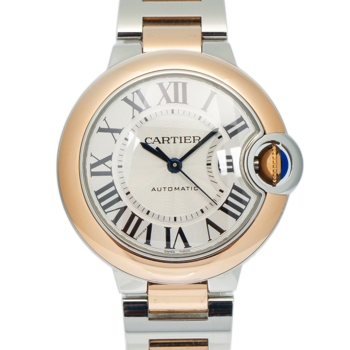 Cartier Ballon Bleu W2BB0023 4374 18k Rose Gold Automatic Ladie's Watch 33mm