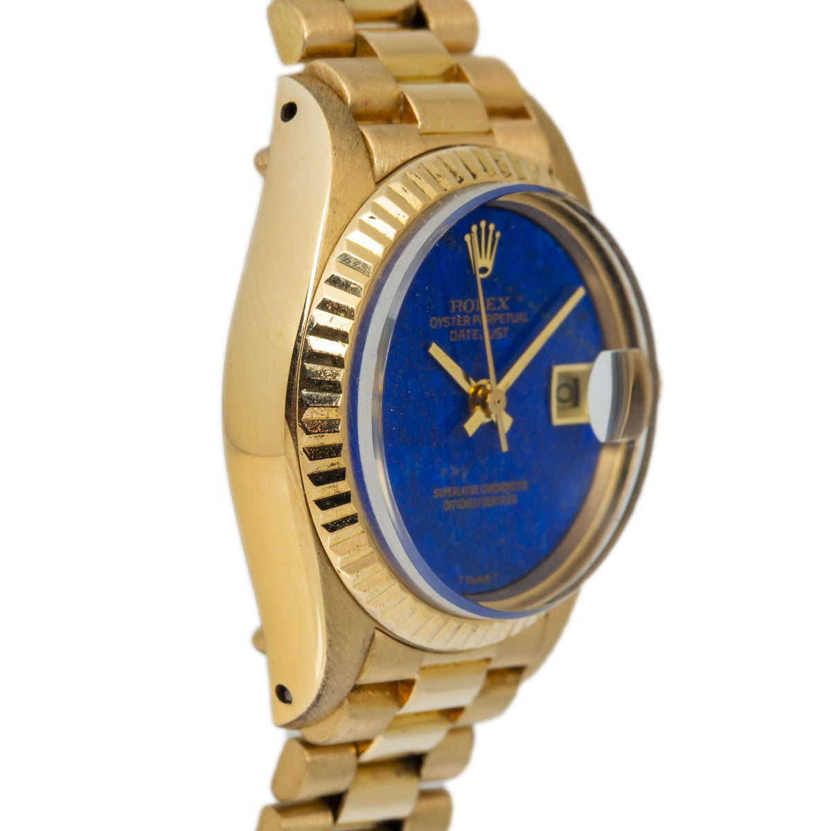 Rolex President Datejust 6917 18k Blue Lapis Lazuli Dial Automatic Watch 26mm