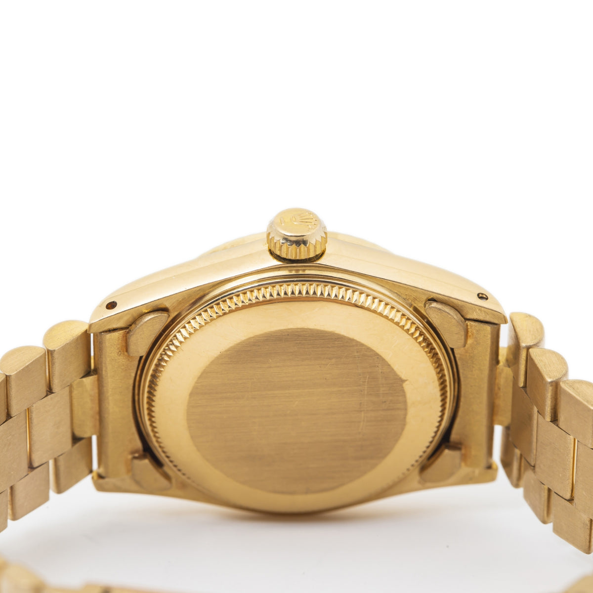 Rolex Datejust 6824 18k Yellow Gold President Black Matte Roman Dial Watch 31mm