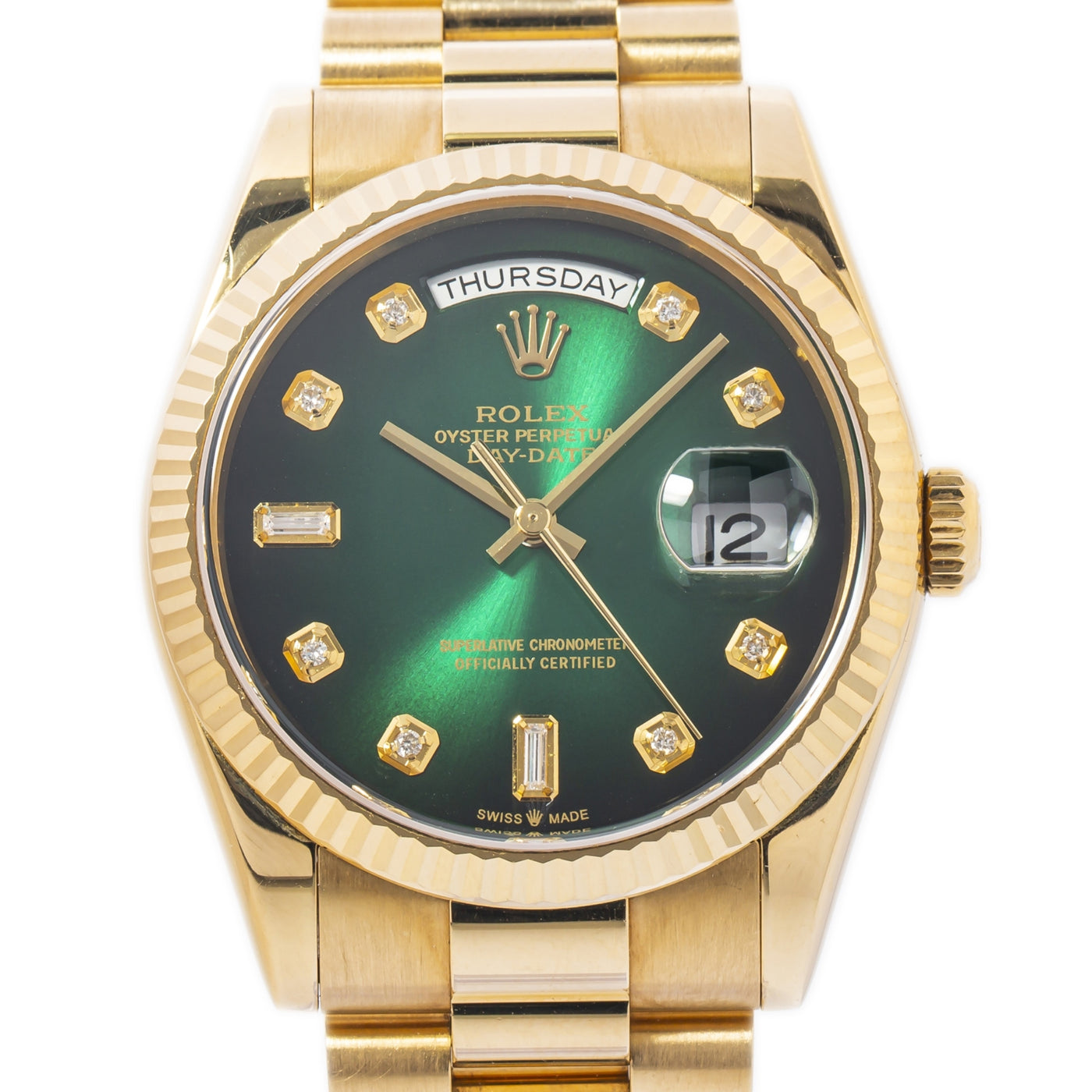 118238 discount green dial