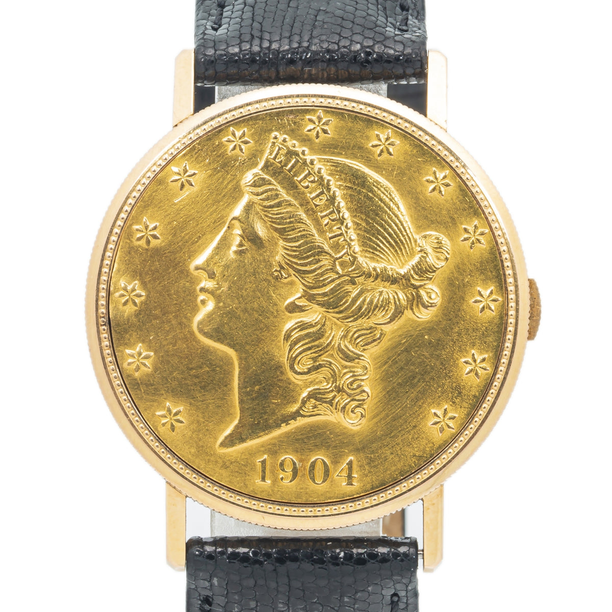 Vacheron Constantin Twenty Dollars Coin 33019 1904 18k Gold Manual Watch 35mm