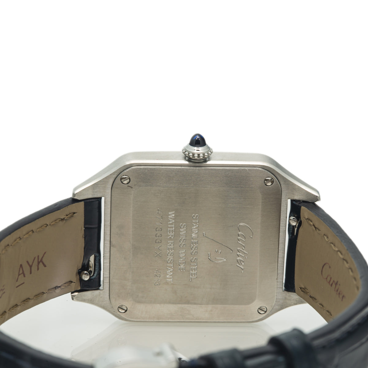 Cartier Santos Dumont 4213 WSSA0023 MINT Steel Roman Silver Quartz Watch 28x38mm