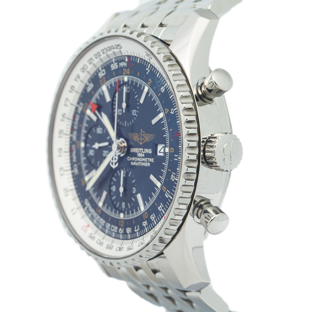 Breitling Navitimer World GMT A24322 Blue Dial Chronograph Automatic Watch 46mm