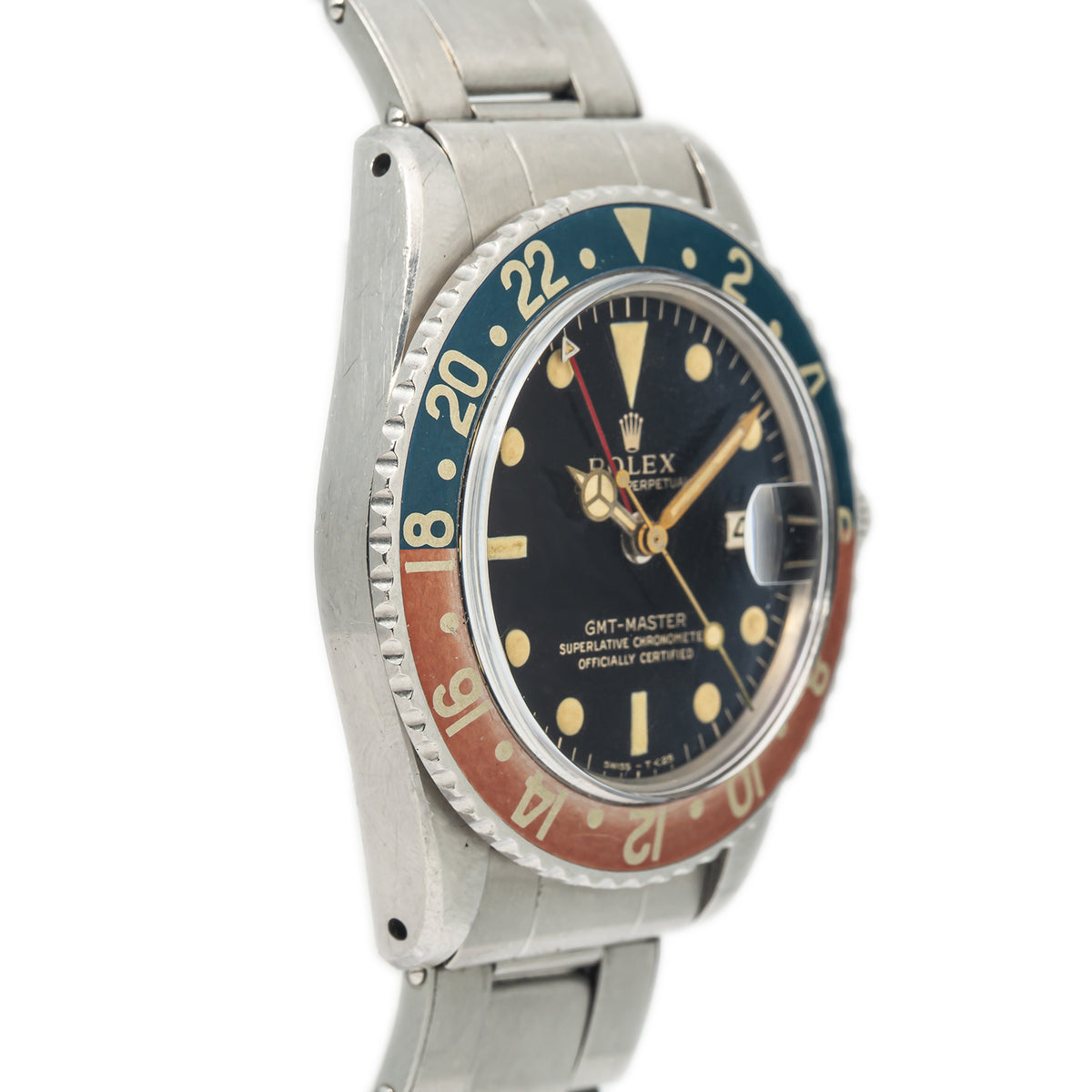 Rolex GMT Master 1675 Patina Gilt Dial Vintage 1966 Unpolished Watch Box&Paper