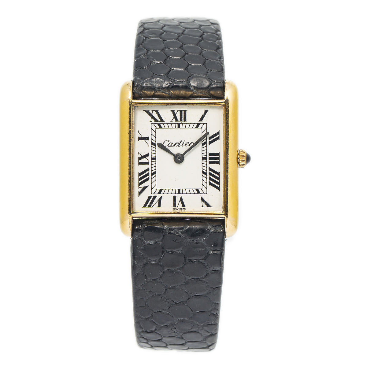 Cartier Tank Vintage 18k Yellow Gold Plated Manual Winding Unisex Watch 23x30mm