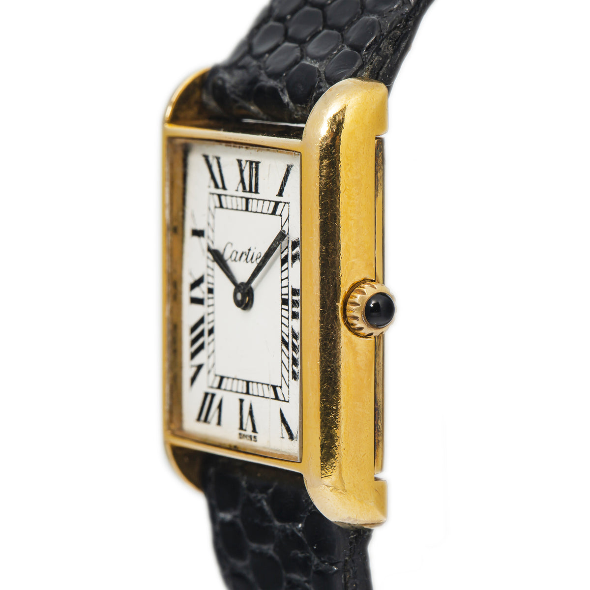 Cartier Tank Vintage 18k Yellow Gold Plated Manual Winding Unisex Watch 23x30mm