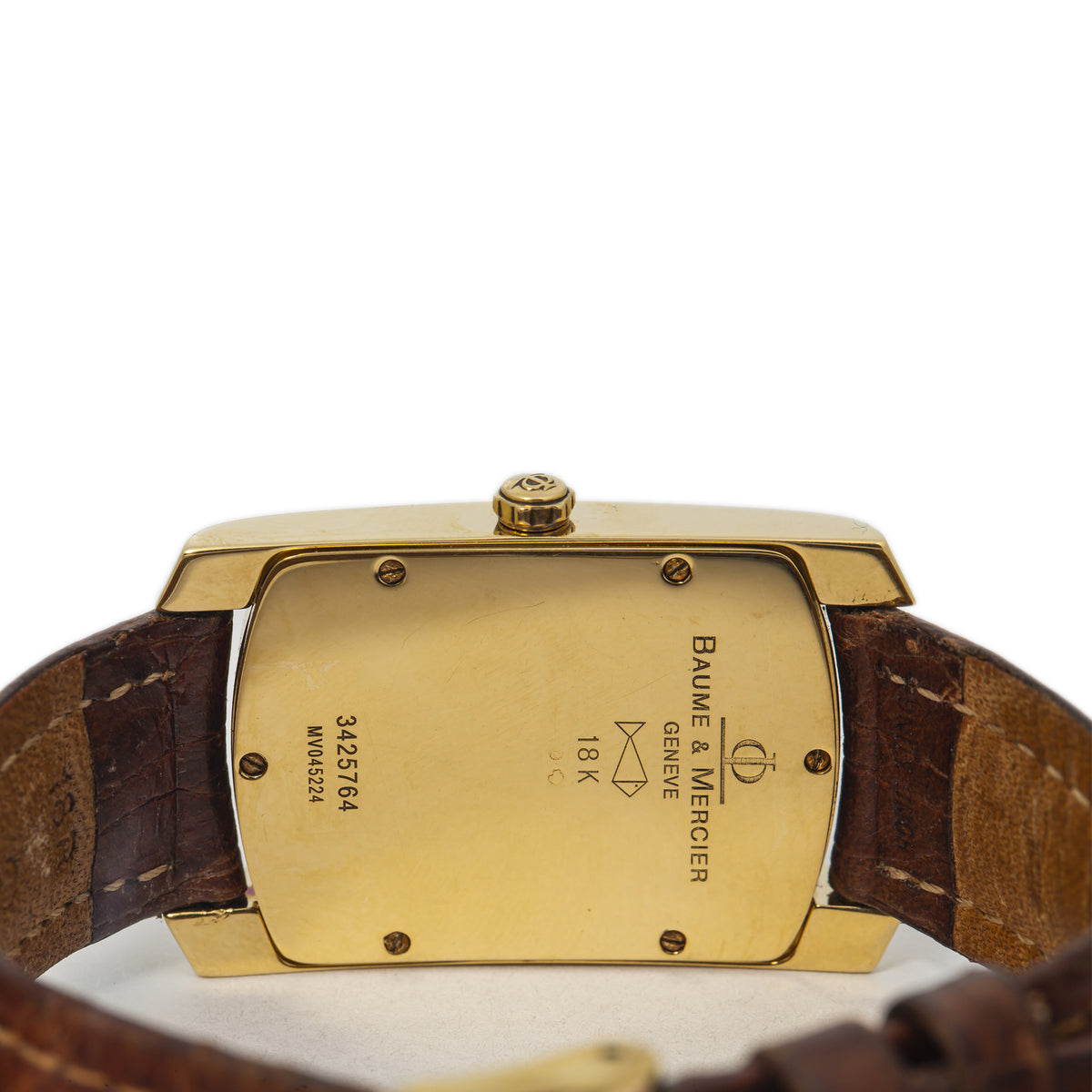 Baume & Mercier Hampton Millies 8241 18k Yellow Gold Quartz Watch 2003 Box&Card