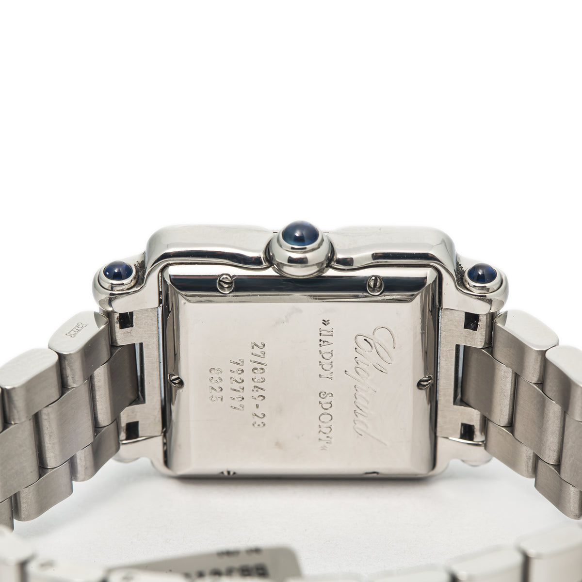 Chopard Happy Sport 27/8349-23 Steel Square Roman Date Quartz Ladie's Watch 27mm