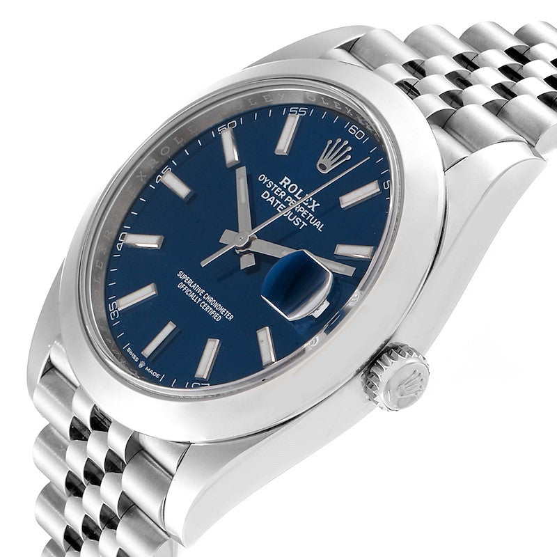 Rolex Datejust 126300 NEW March 2023 Steel Jubilee Blue Dial Watch 41mm Complete