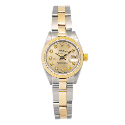 Rolex Datejust 69173 18k Yellow Gold TwoTone Oyster Automatic Ladies Watch 26mm