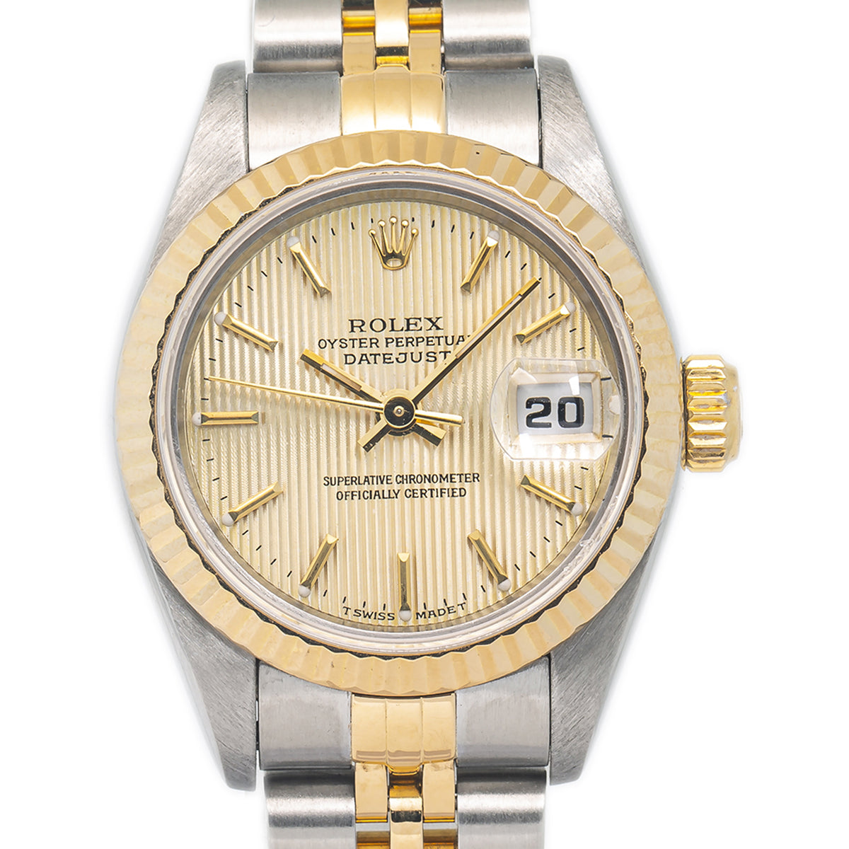 Rolex Datejust 69173 18k Yellow Gold Jubilee 1996 Automatic Watch 26mm w/ Paper
