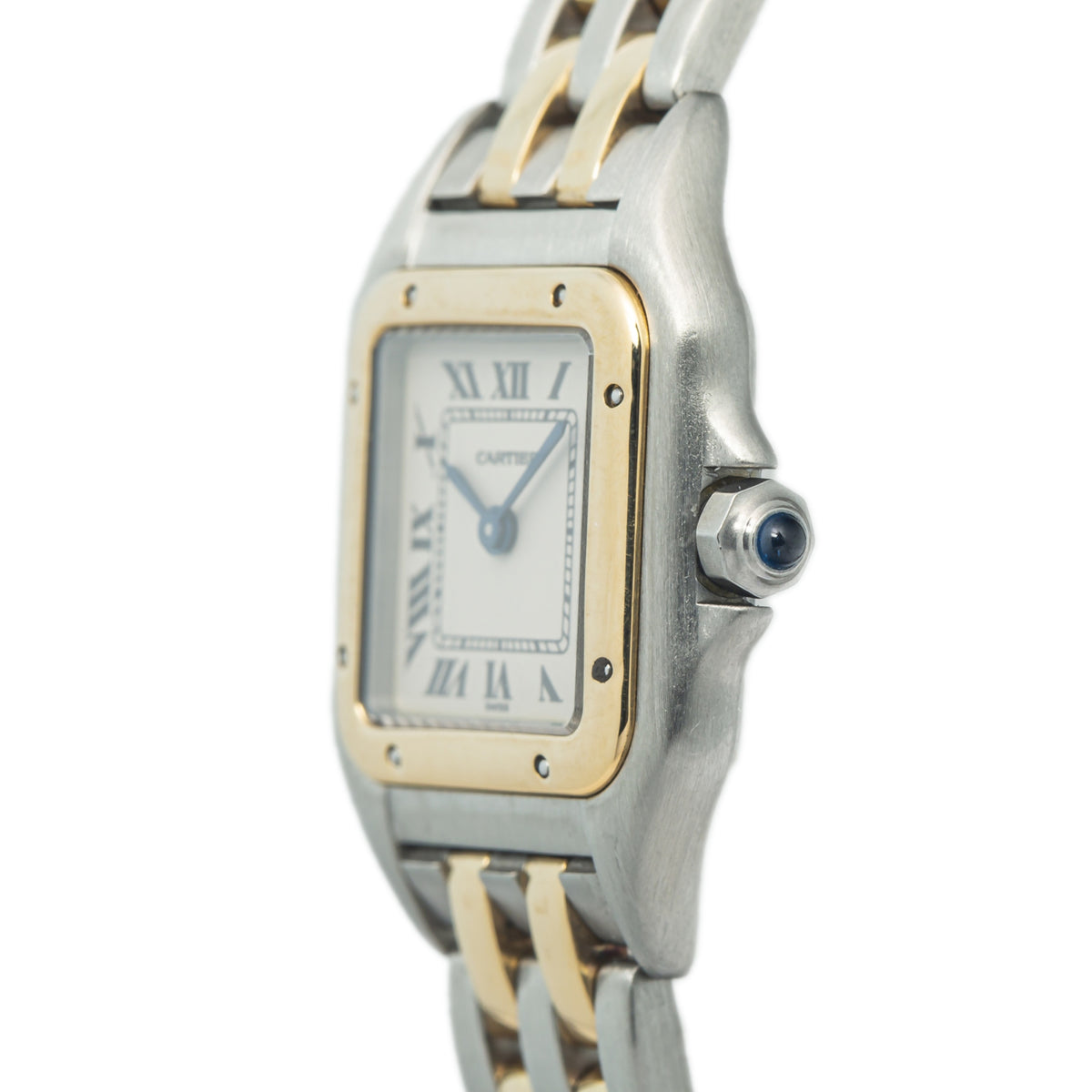Cartier Panthere 1120 W25029B6 Steel Yellow Gold 2 Row Quartz Ladies Watch 22mm