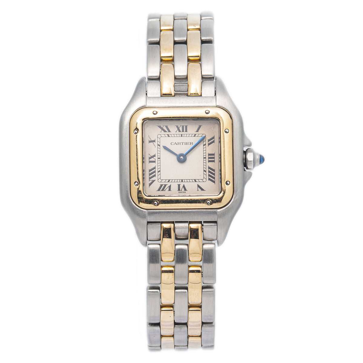 Cartier Panthere W25029B6 1120 18k Yellow Gold Two Rows Quartz Ladies Watch 22mm