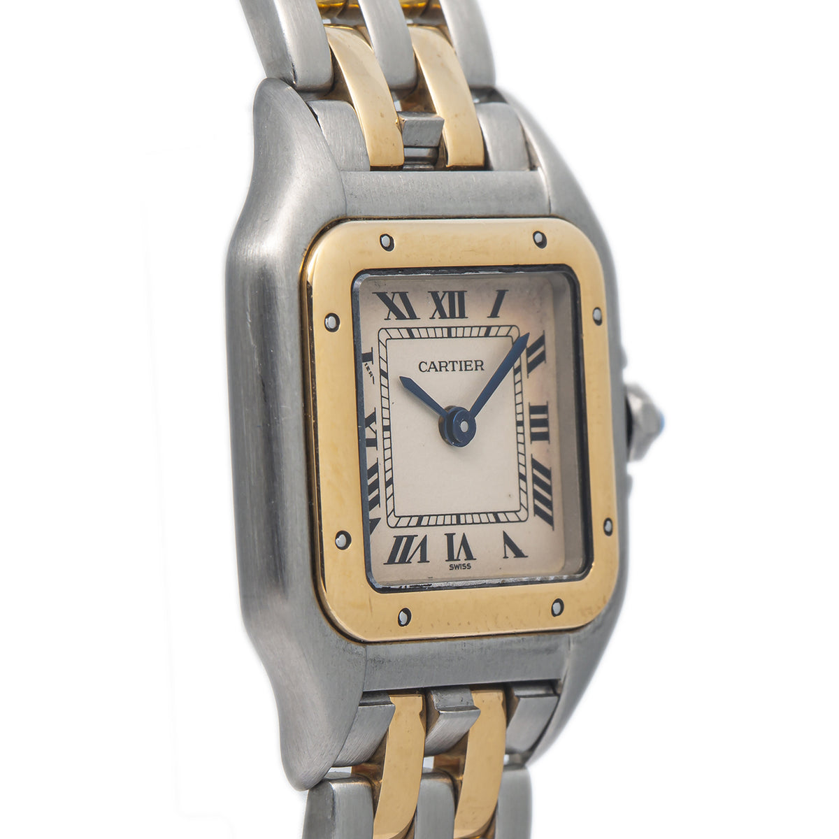 Cartier Panthere W25029B6 1120 18k Yellow Gold Two Rows Quartz Ladies Watch 22mm