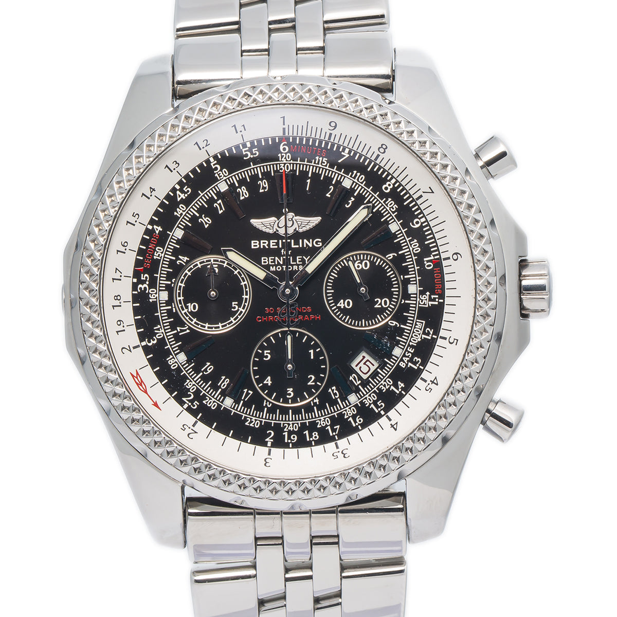 Breitling Bentley Motors A25362 Chronograph Black Dial Watch 48mm 2009 Box&Paper