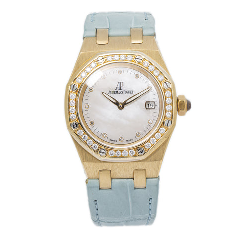 Audemars Piguet Royal Oak 67610BA.ZZ.D012CR.02 18k Yellow Gold Quartz Watch 33mm