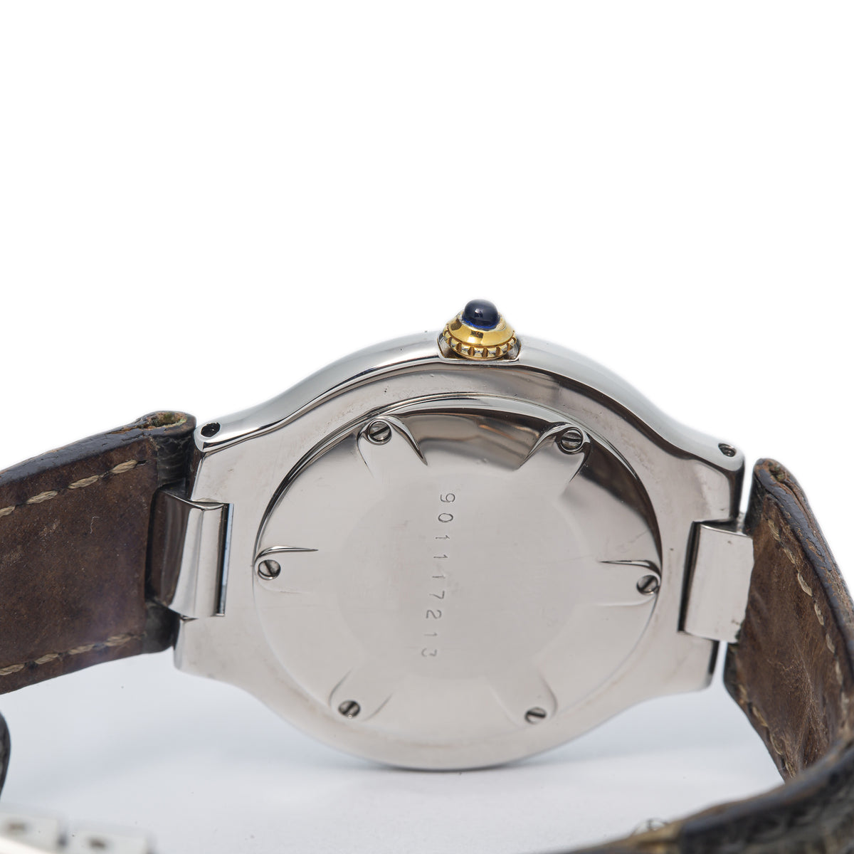 Cartier Must De 21 125000P Two-Tone Original Strap Quartz Ladies Watch 28mm
