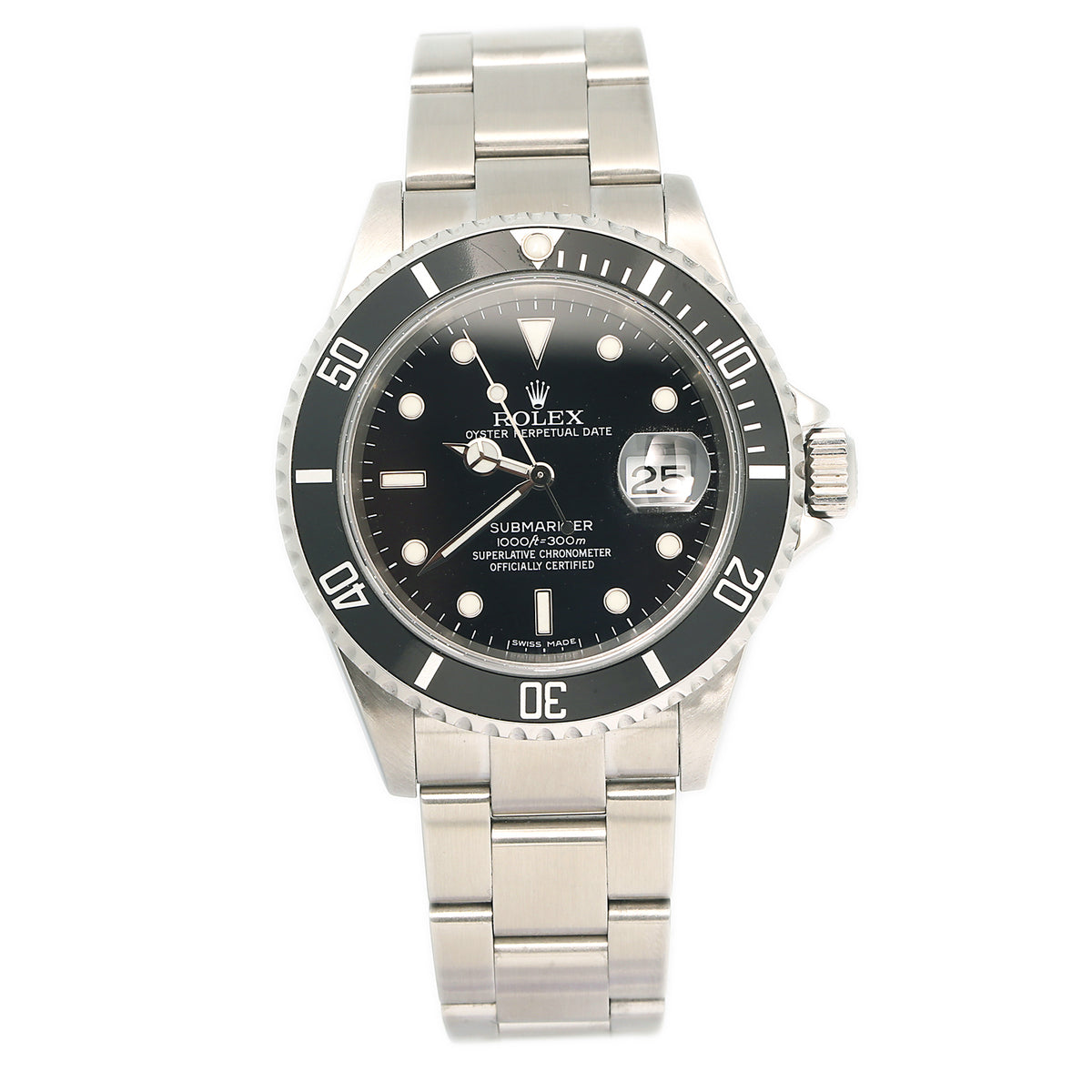 Rolex Submariner 16610T Stainless Steel Black Dial Automatic Men's Watch 40mm