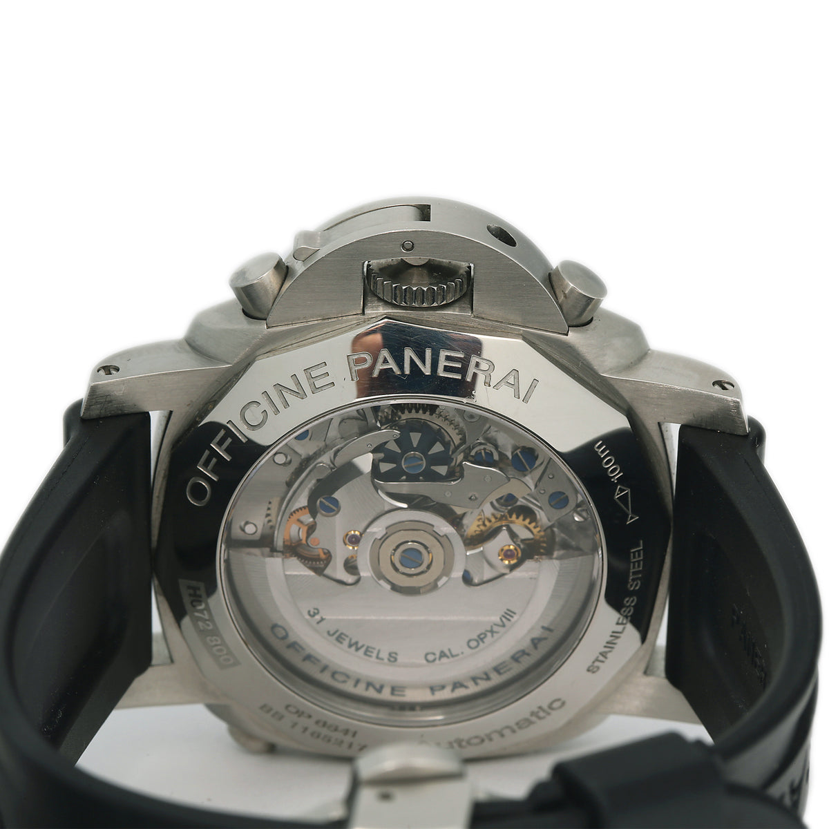 Panerai Luminor 1950 PAM00213 Rattrapante Steel Chronograph Watch 44mm Complete