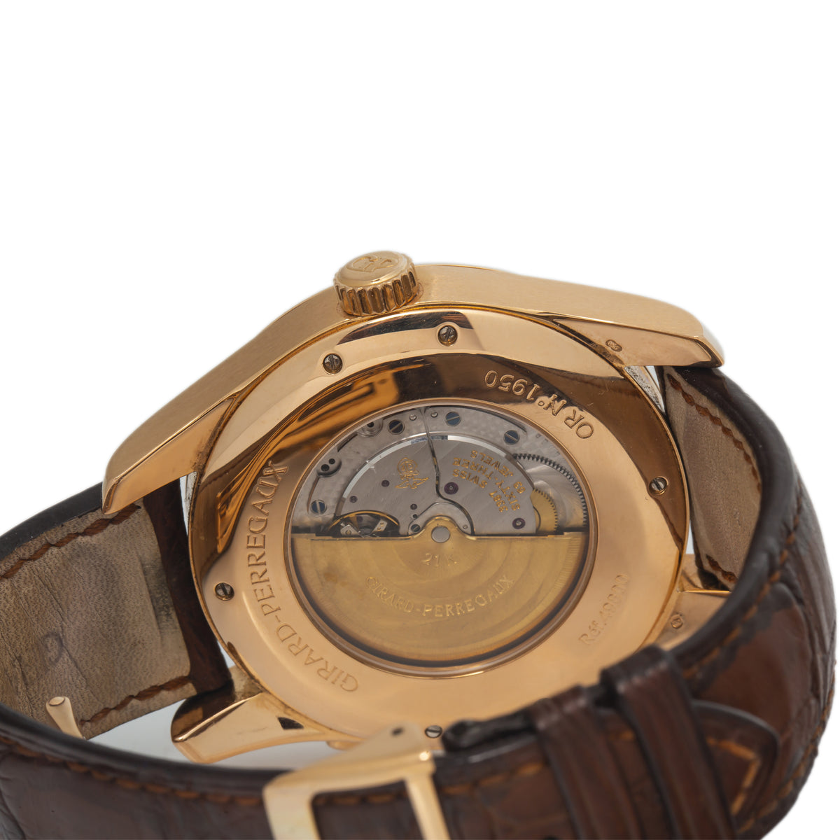 Girard Perragaux Worldwide Time Control 49800 18k Rose Gold Automatic Watch 43mm