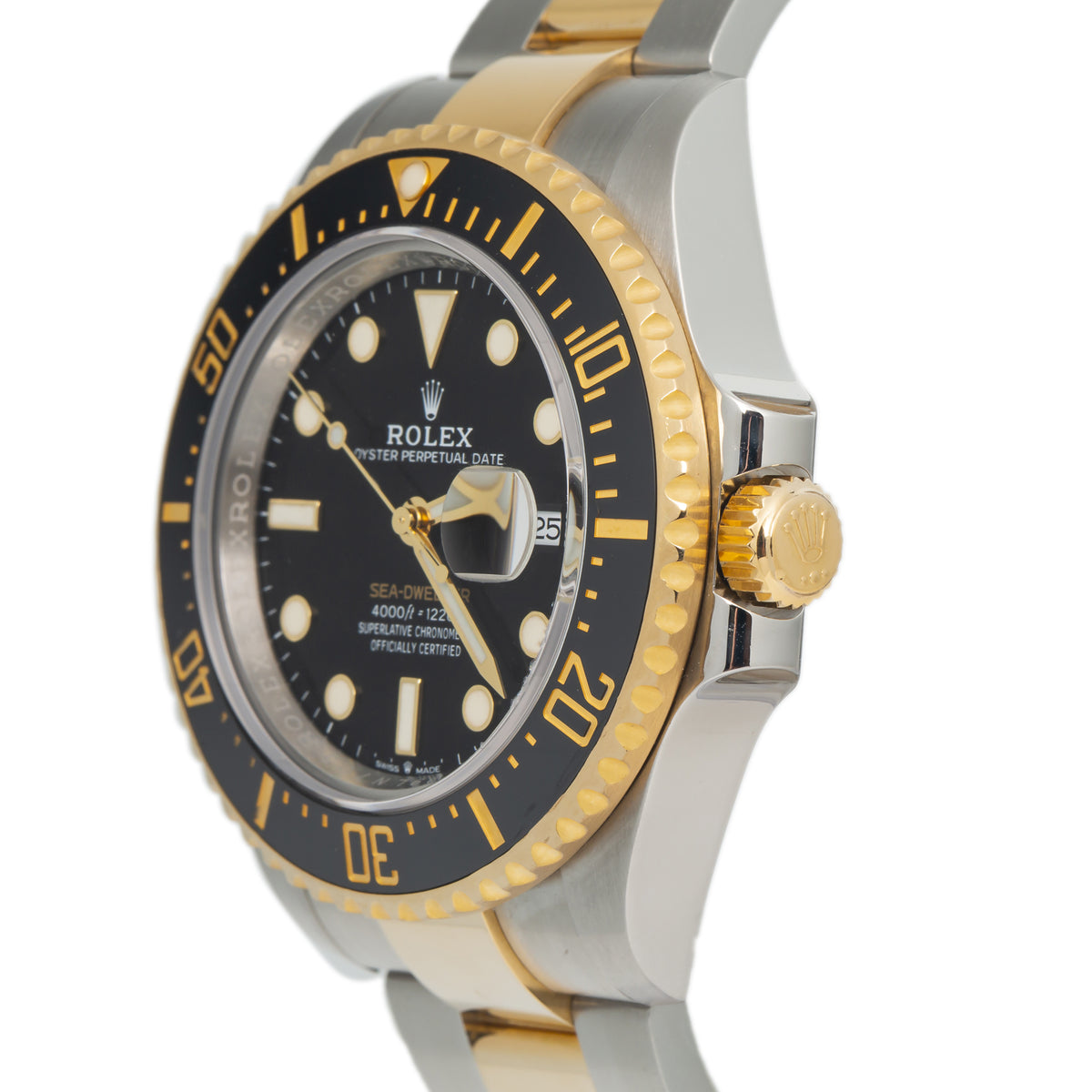 Rolex Sea-Dweller 126603 MINT 18k Yellow Gold Two Tone Black Dial Watch 43mm