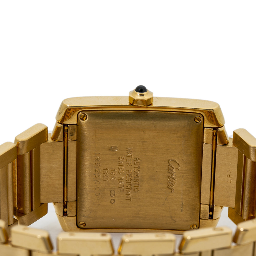 Cartier Tank 1840 W50001R2 Large 18K Yellow Gold Date Automatic Watch 28x32mm