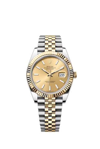 Rolex Datejust 126333 18k YellowGold Jubilee Champagne Dial Automatic Watch 41mm