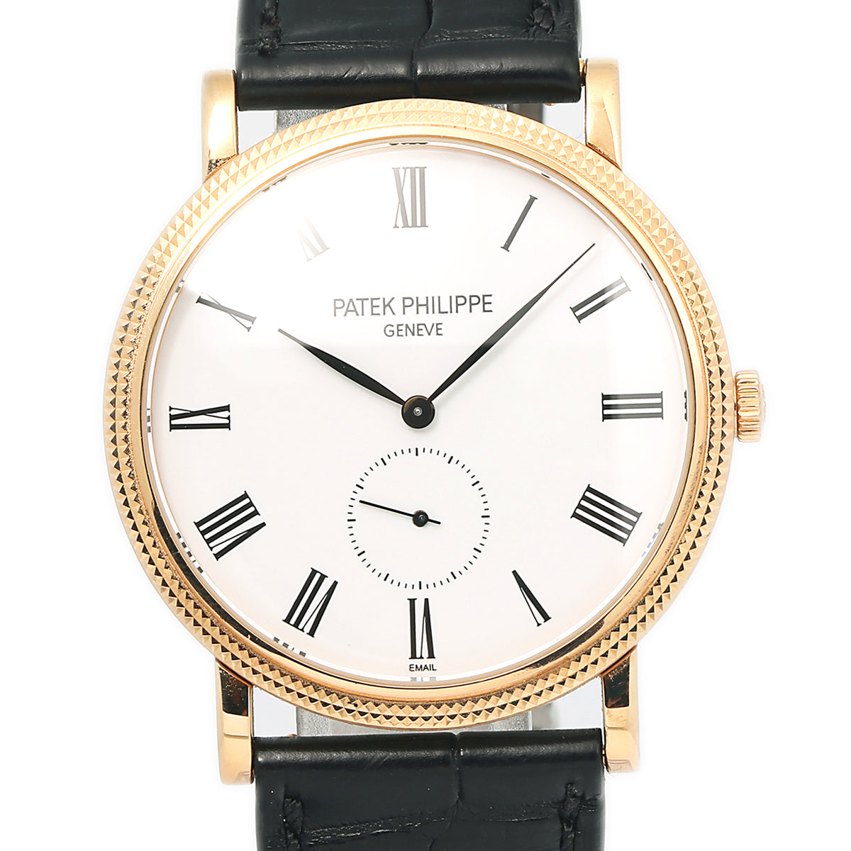 Patek Philippe Calatrava 5116R 18k Rose Gold White Enamel Dial Manual Watch 36mm