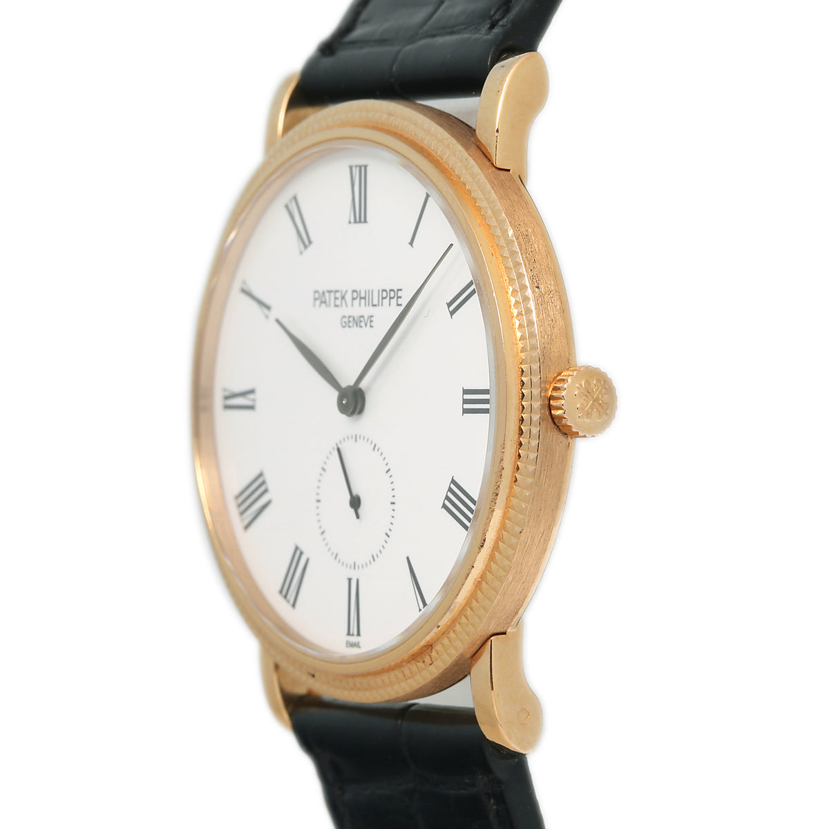 Patek Philippe Calatrava 5116R 18k Rose Gold White Enamel Dial Manual Watch 36mm