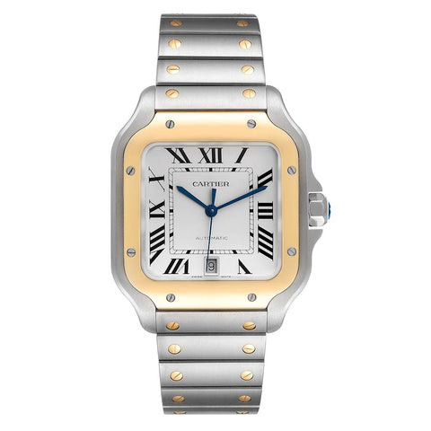 Cartier Santos W2SA0009 4072 NEW 2023 Y Gold Steel Automatic Watch 40mm Complete