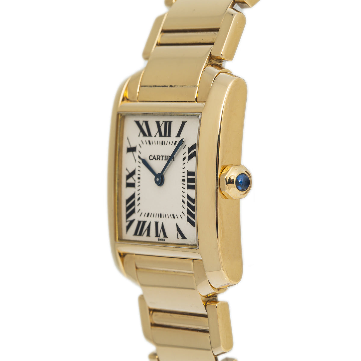 Cartier Tank Francaise W50003N2 1821 18k Yellow Gold Midsize Quartz Watch 25x30m