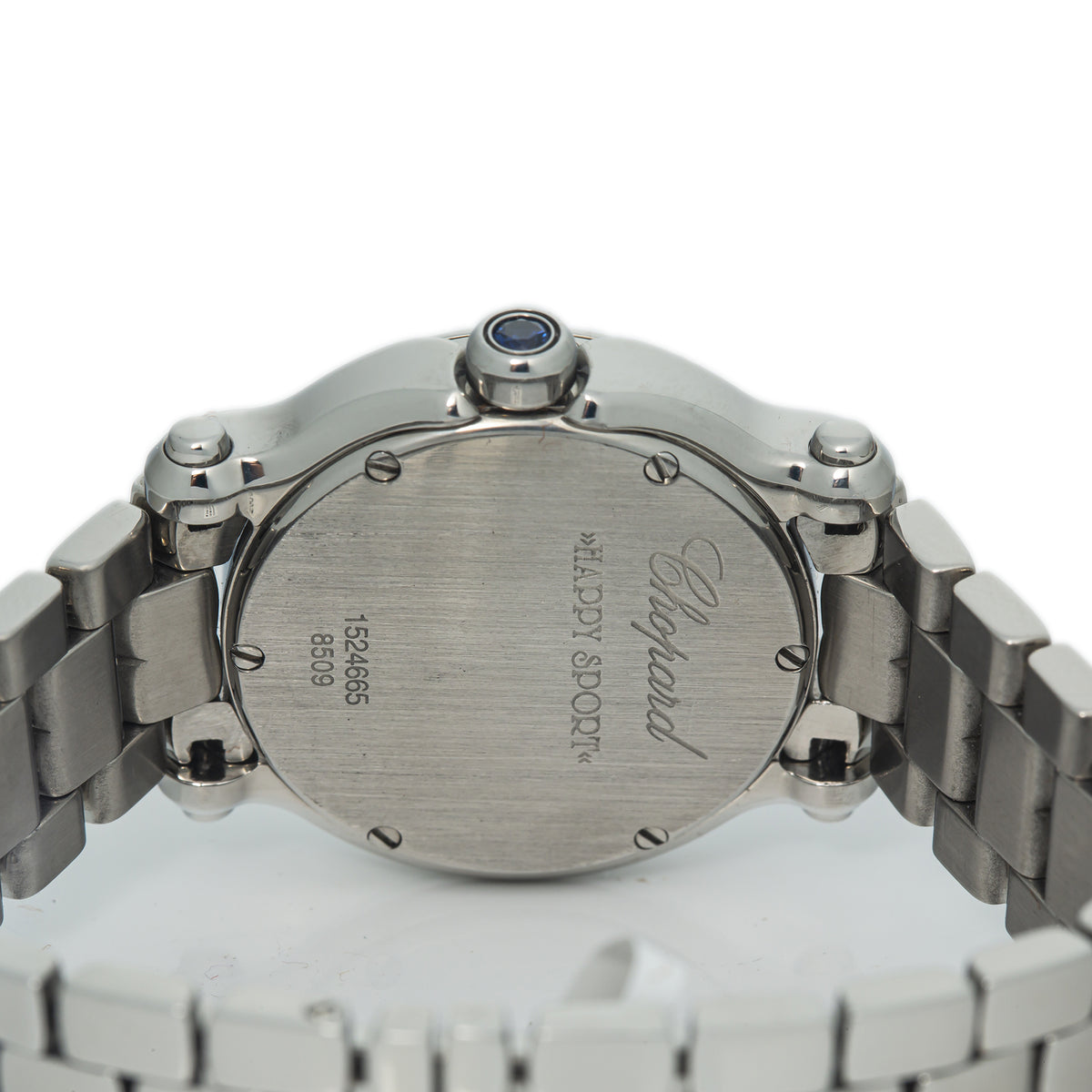 Chopard Happy Sport 8509 5 Floating Diamonds MOP dial Steel Quartz Watch 30mm
