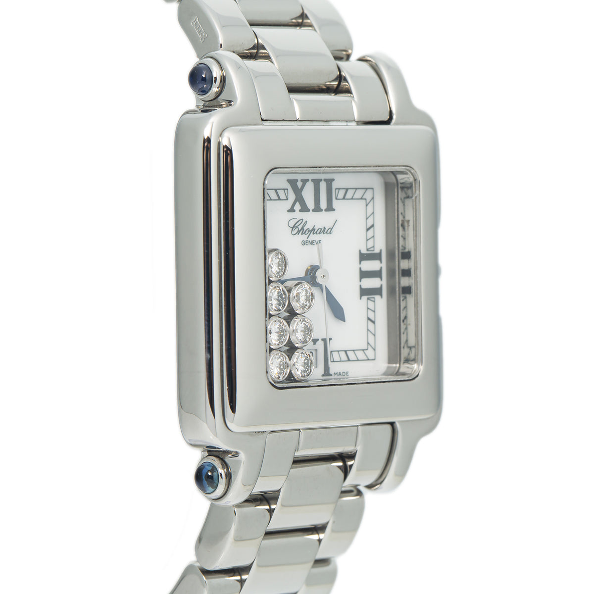 Chopard Happy Sport 27/8325-23 7 Floating Diamonds Steel Date Quartz Watch 27mm