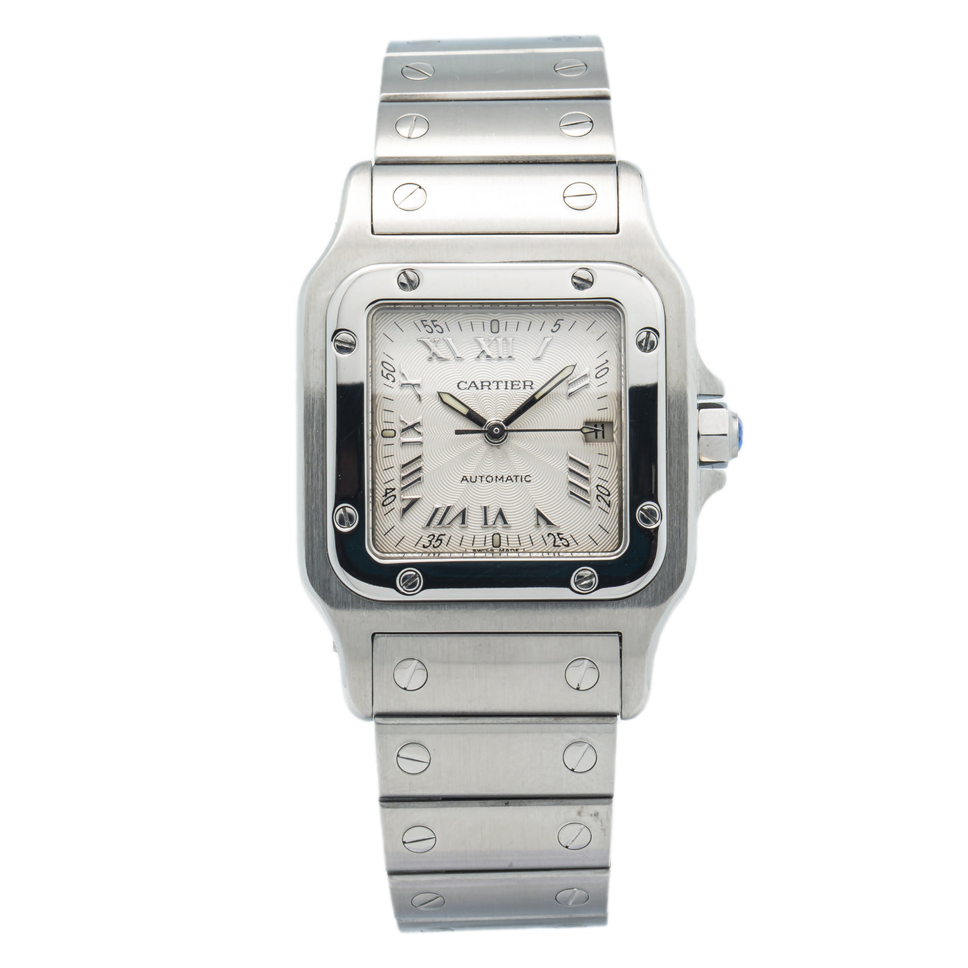 Cartier Santos Galbee W20040D6 2319 LM Steel Silver Dial Automatic