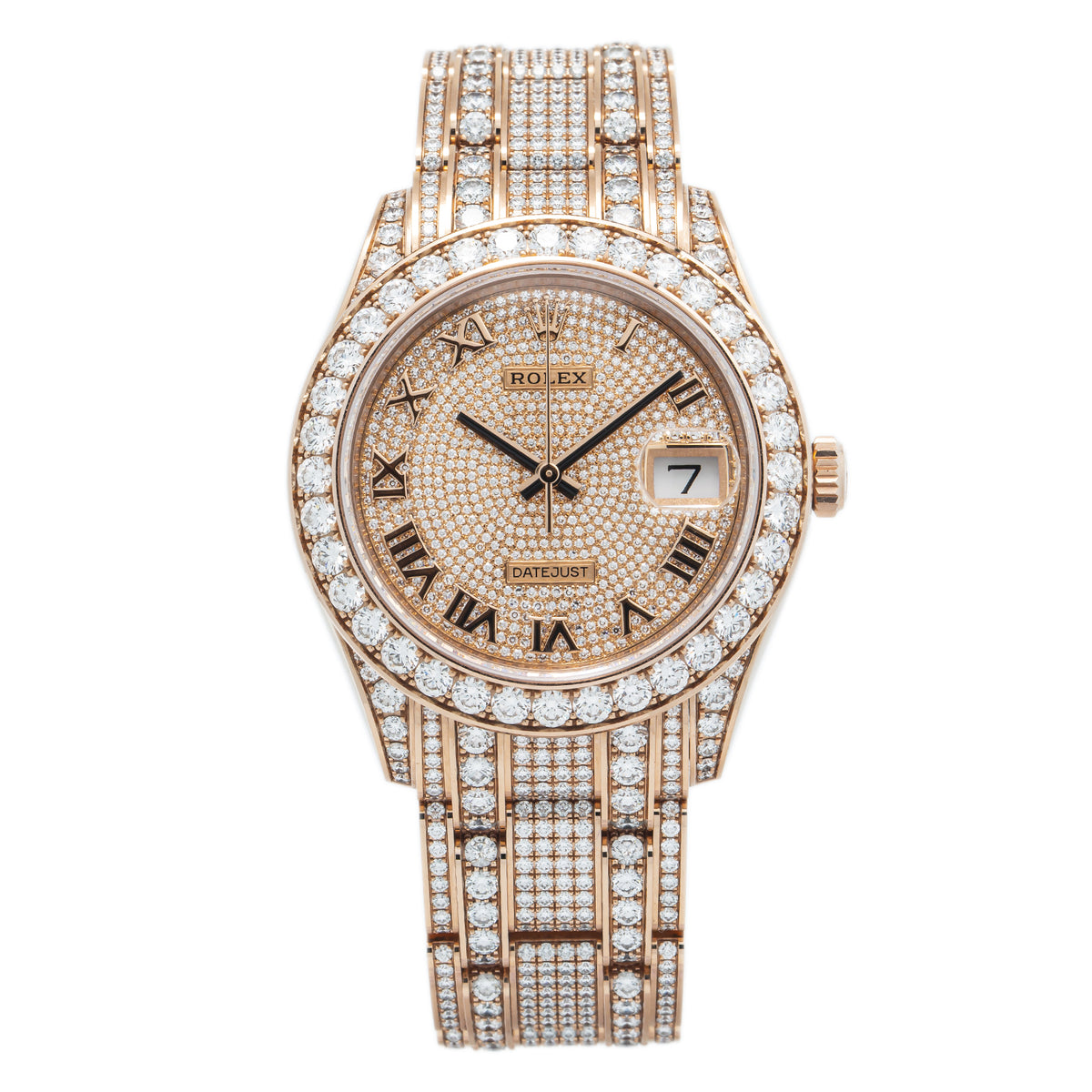 Rolex Datejust Pearlmaster 86405RBR New Everose Gold Diamond Watch 39mm Complete