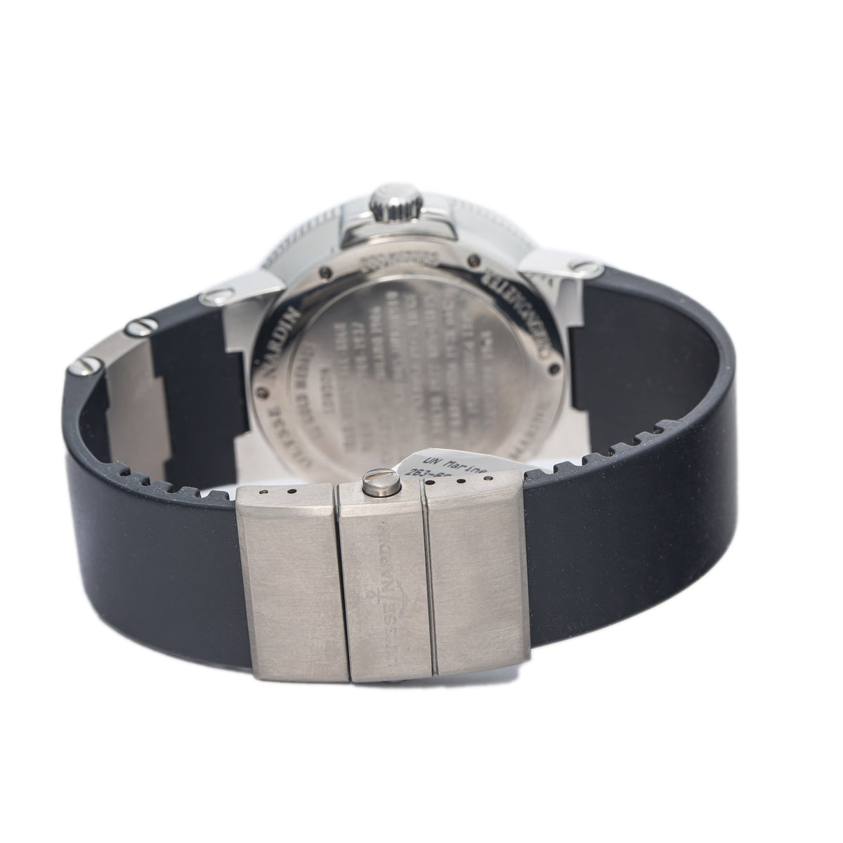 Ulysse Nardin Maxi Marine Chronometer 263-66 Steel Black Dial Auto Watch 41mm