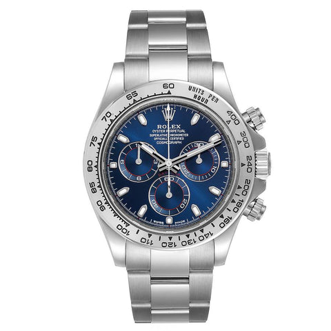 Rolex Daytona 116509 NEW 2023 APRIL 18k White Gold Blue Dial Watch 40mm Complete