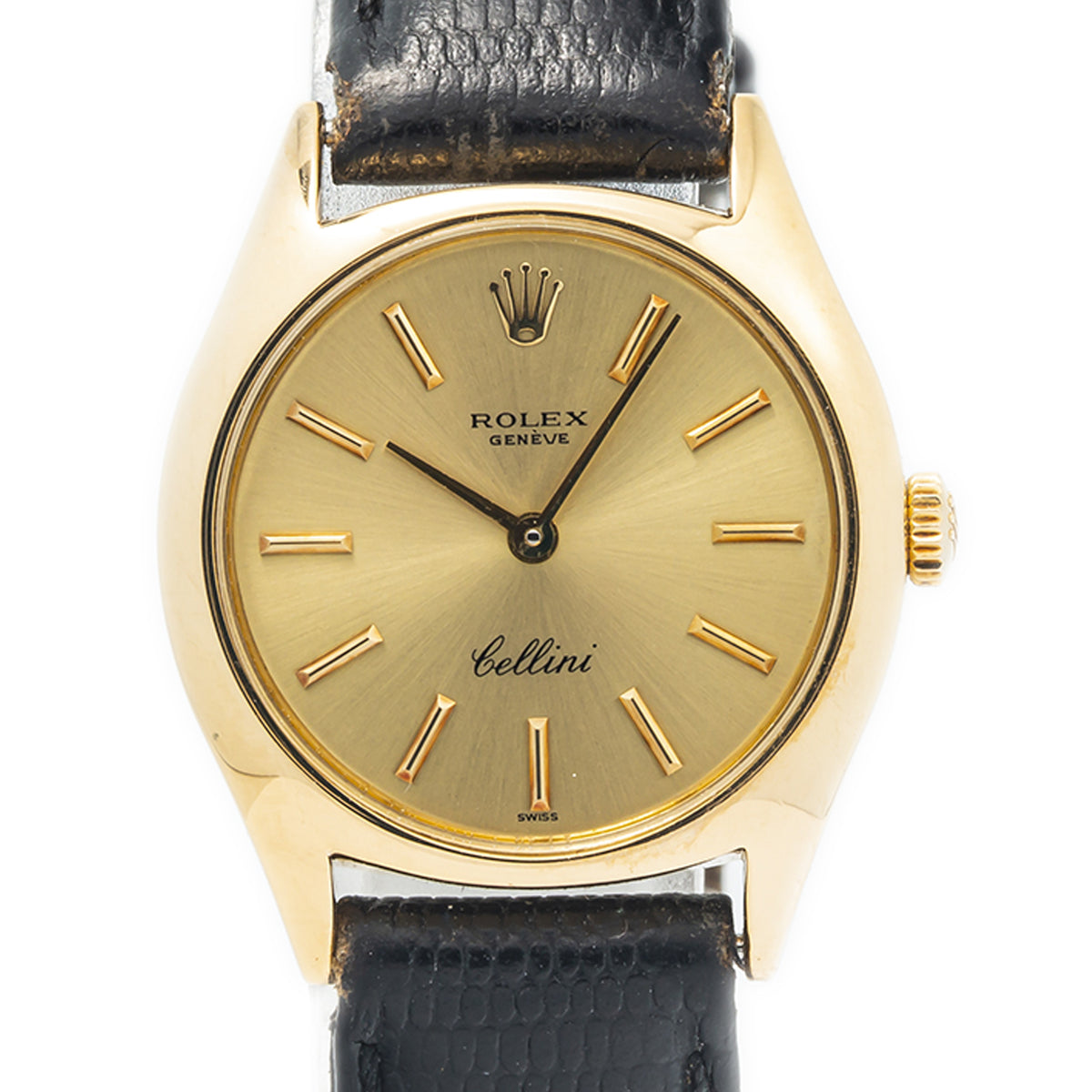 Rolex Cellini 3800 18k Yellow Gold Champagne Dial Manual Winding Watch 26mm