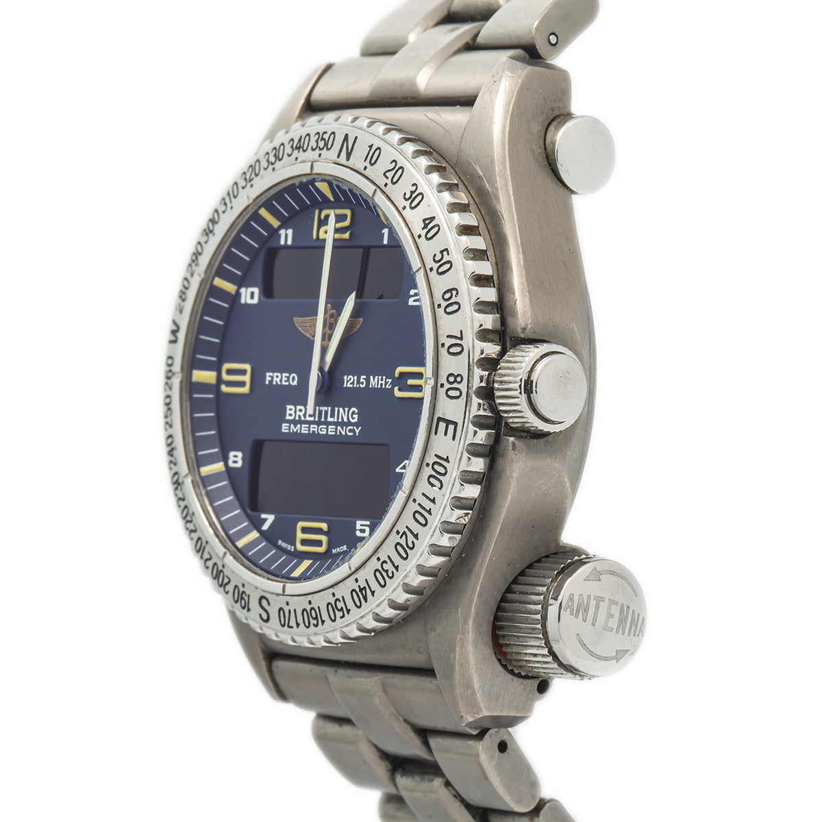 Breitling Emergency E56121.1 Titanium AS-IS Not Working FOR PARTS Watch 43mm
