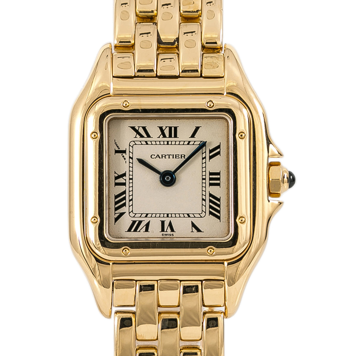 Cartier Panthere 8057917 18k Yellow Gold White Dial Quartz Ladies Watch 22mm