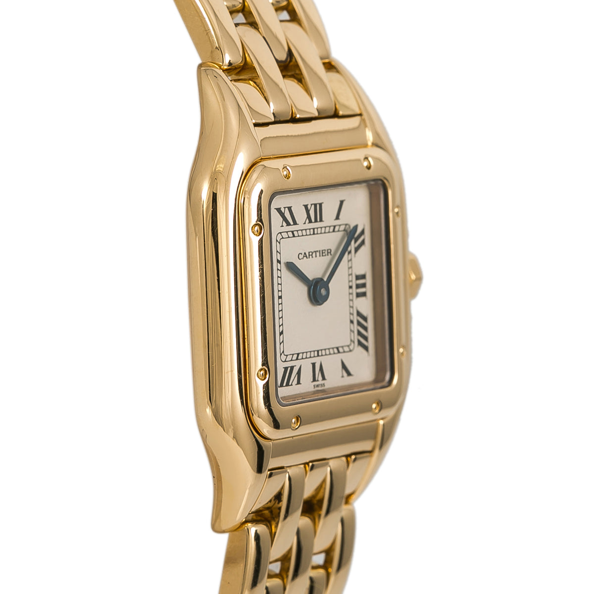 Cartier Panthere 8057917 18k Yellow Gold White Dial Quartz Ladies Watch 22mm