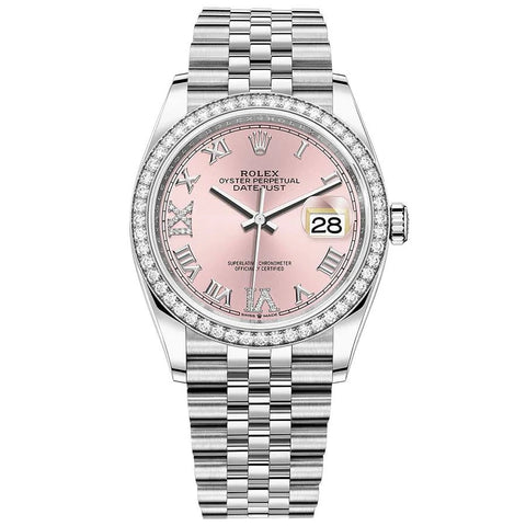 Rolex Datejust 126284RBR Factory Diamond Bezel & Dial Watch 36mm 2021 Complete