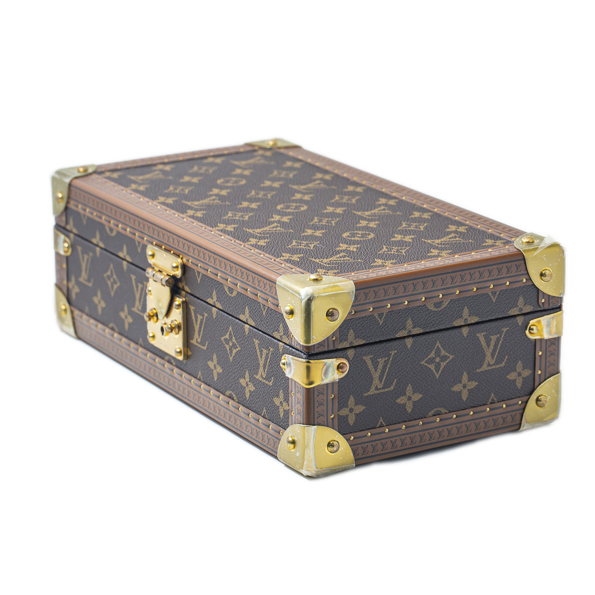 Louis Vuitton Red NEW Monogram Canvas 8 Watch Case with Keys Box&Paper