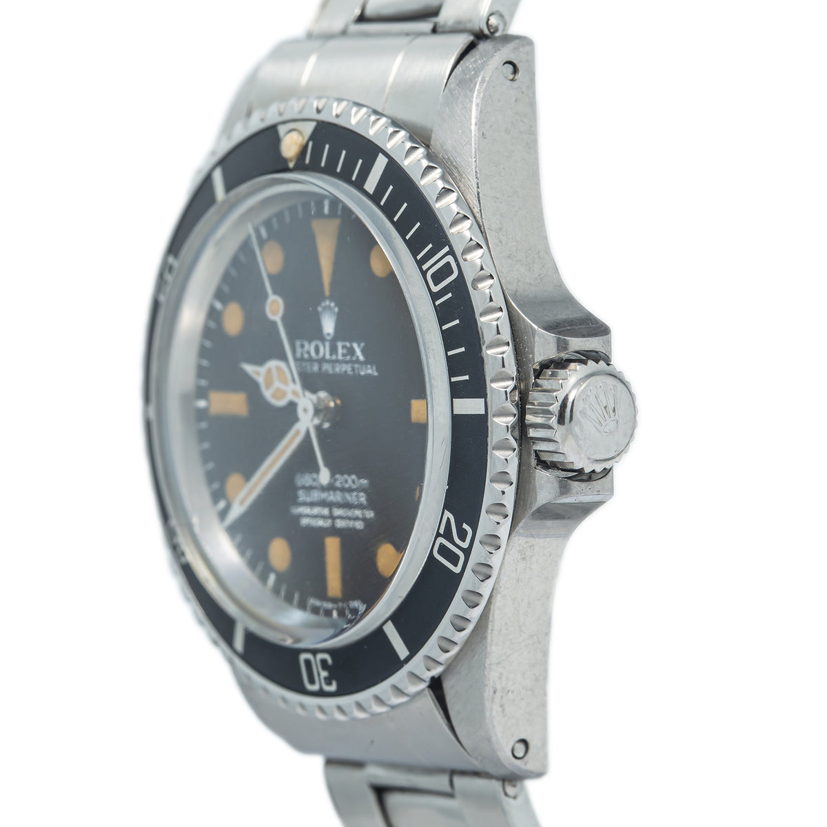 Rolex Submariner 5512 1968 Unpolished Zinc Sulfide Black Matte Dial Watch 40mm
