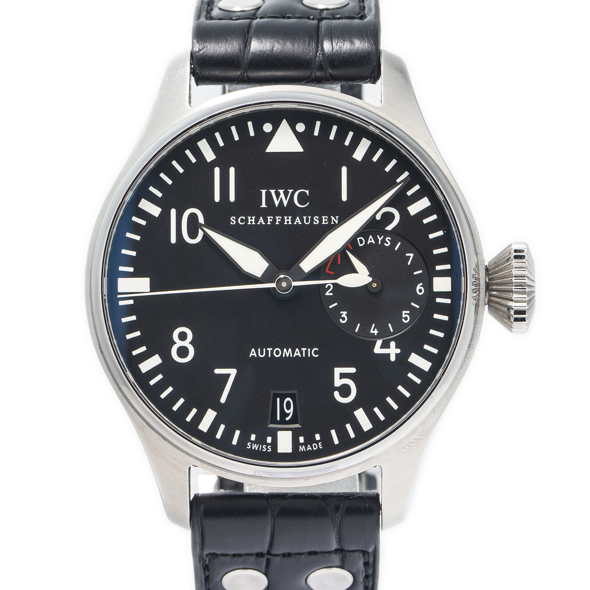 IWC Big Pilot IW500401 Stainless Steel Black Dial Date Automatic Mens Watch 46mm